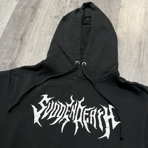 Svdden Death Hoodie Black/White Dubstep EDM The Skull Become The Ripened Worm S - Picture 3 of 5